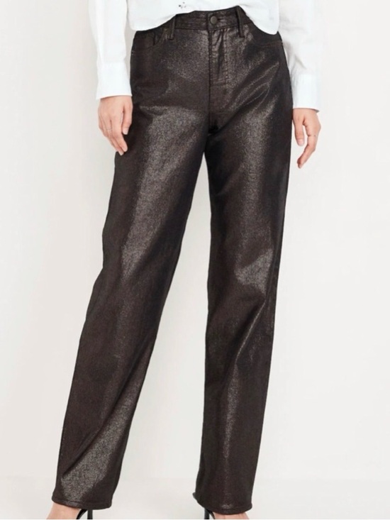 Old Navy Denim - Old Navy Metallic Straight-Leg Jeans